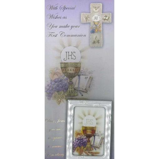 Picture of BOXED CROSS CARD WITH FRAME